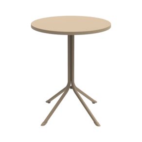 1 Mesa Redonda Gavea Rivatti 75 cm -Altura- Tampo em Polipropileno Fendi e Base em Aco Fendi